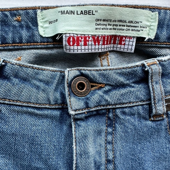 OFF WHITE C/O VIRGIL ABLOH ROSE PRINT SKINNY JEANS Size 26 EUC - Picture 6 of 10